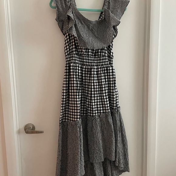 *new* Rachel Roy gingham off shoulder hi/low dress SZ: XL - Picture 2 of 4